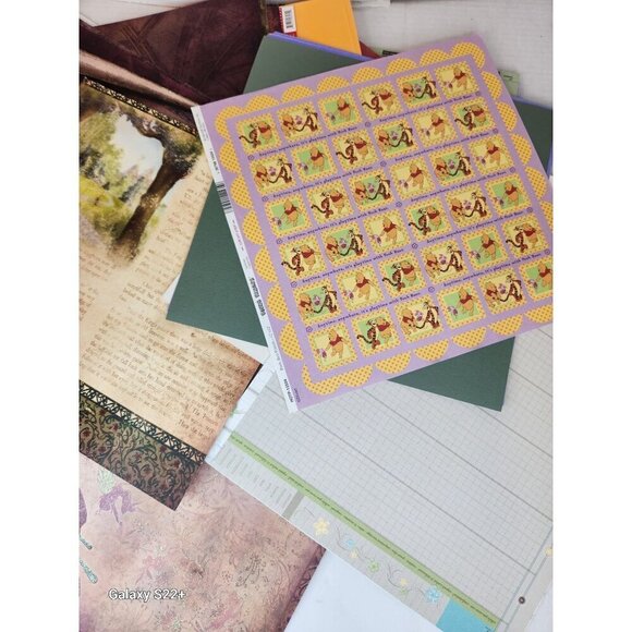 Assorted 12"x12" Scrapbook Paper Collection - Patterns Textures & Designs 5 lbs - Picture 7 of 9